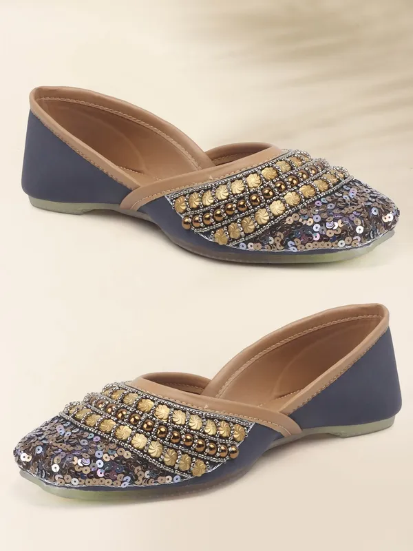 Blue_Synthetic_Leather_Bellies_For_Women