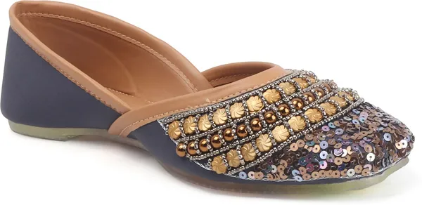 Blue_Synthetic_Leather_Bellies_For_Women