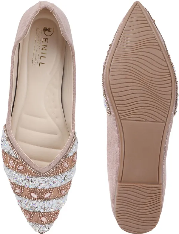 Peach_Synthetic_Leather_Party_Slip_On_Bellies_For_Women