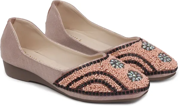 Pink_Synthetic_Leather_Bellies_For_Women