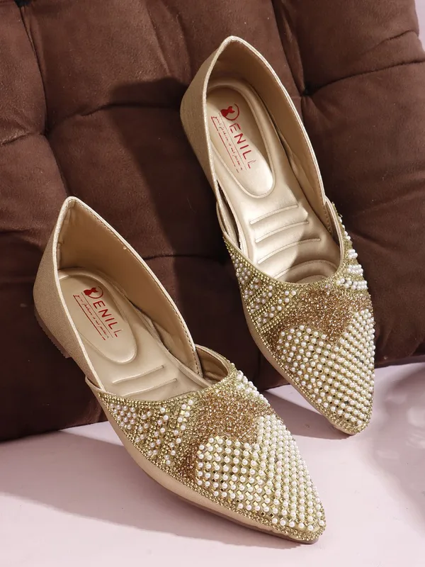 Gold_Synthetic_Leather_Bellies_For_Women