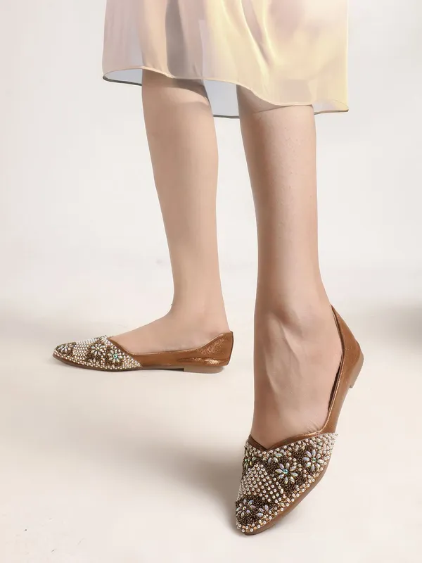 Antique_Synthetic_Leather_Party_Slip_On_Bellies_For_Women