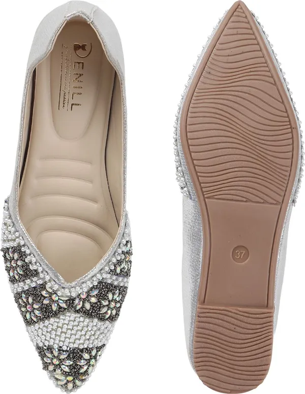 Silver_Synthetic_Leather_Party_Slip_On_Bellies_For_Women
