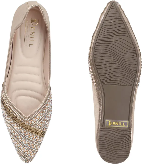 Gold_Synthetic_Leather_Party_Slip_On_Bellies_For_Women