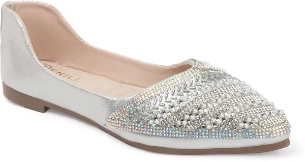 Silver_Synthetic_Leather_Party_Slip_On_Bellies_For_Women