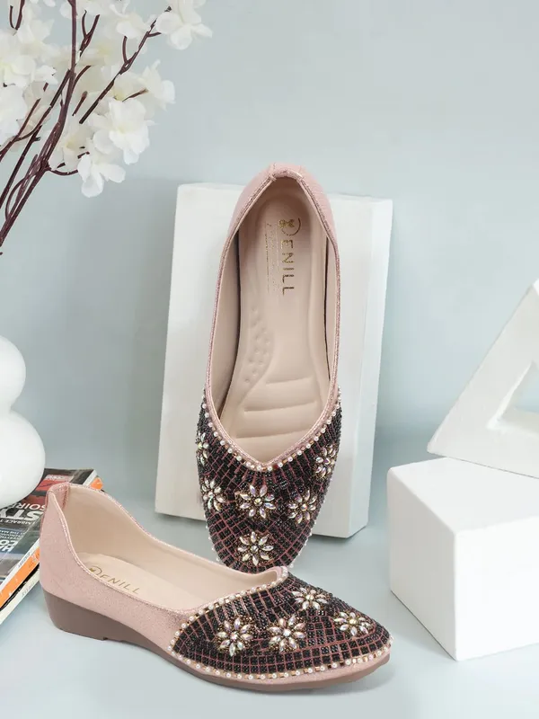 Pink_Synthetic_Leather_Bellies_For_Women