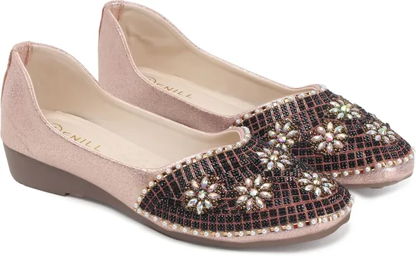 Pink_Synthetic_Leather_Bellies_For_Women