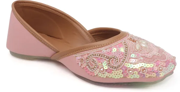 Pink_Synthetic_Leather_Bellies_For_Women