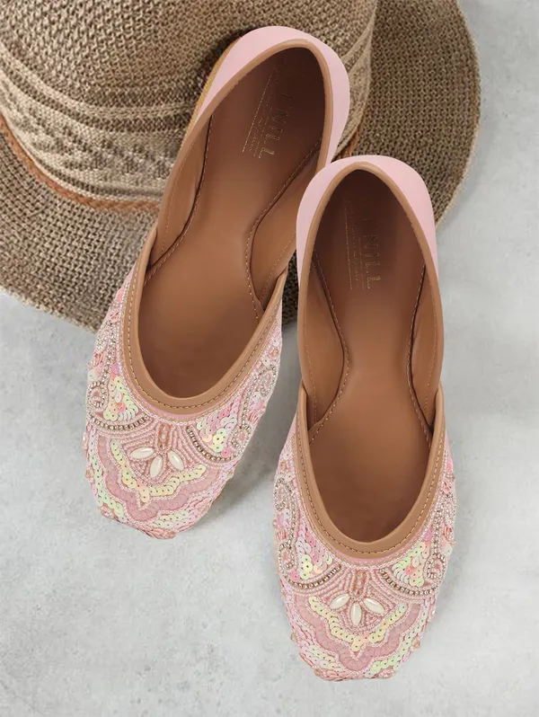 Pink_Synthetic_Leather_Bellies_For_Women