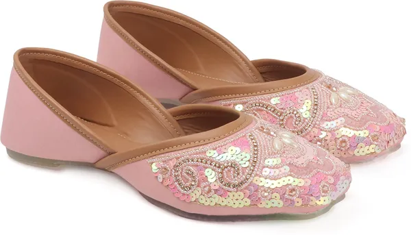 Pink_Synthetic_Leather_Bellies_For_Women