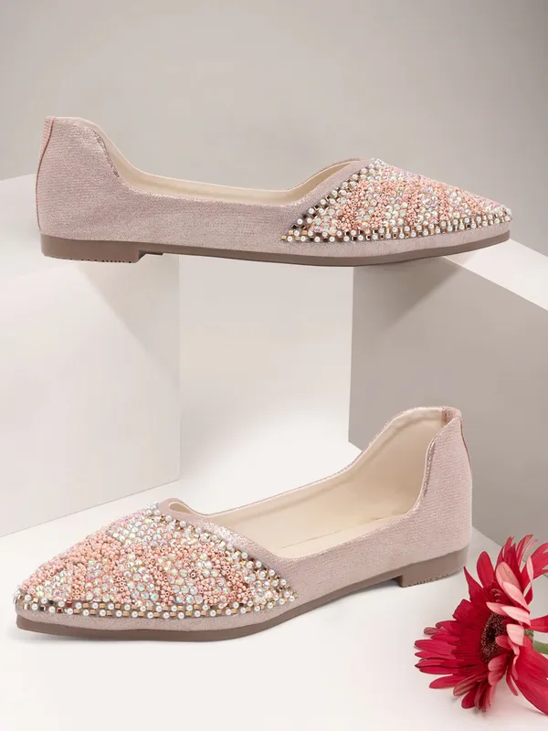 Pink_Synthetic_Leather_Bellies_For_Women