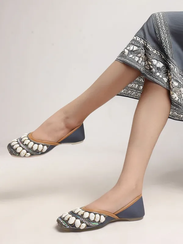 Blue_Synthetic_Leather_Party_Slip_On_Bellies_For_Women