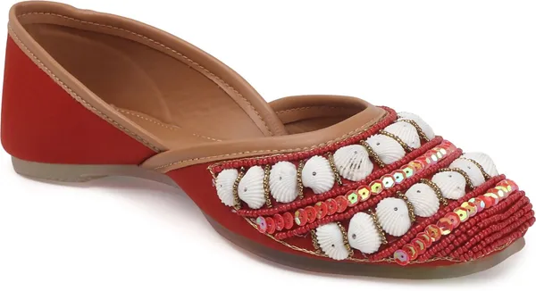 Maroon_Synthetic_Leather_Bellies_For_Women