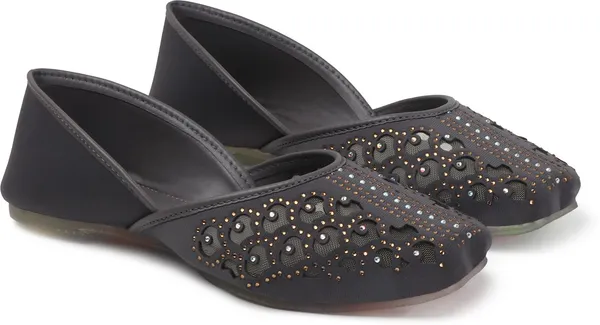 Grey_Synthetic_Leather_Bellies_For_Women