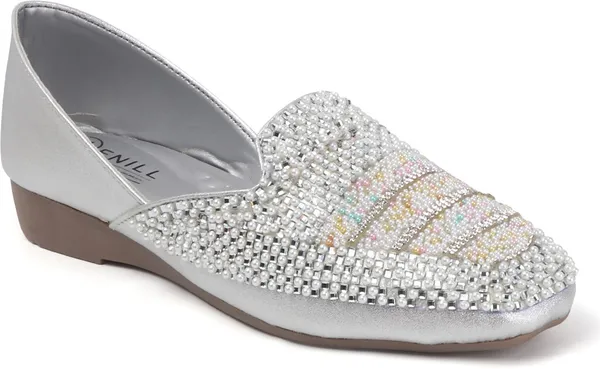 Silver_Synthetic_Leather_Party_Slip_On_Bellies_For_Women