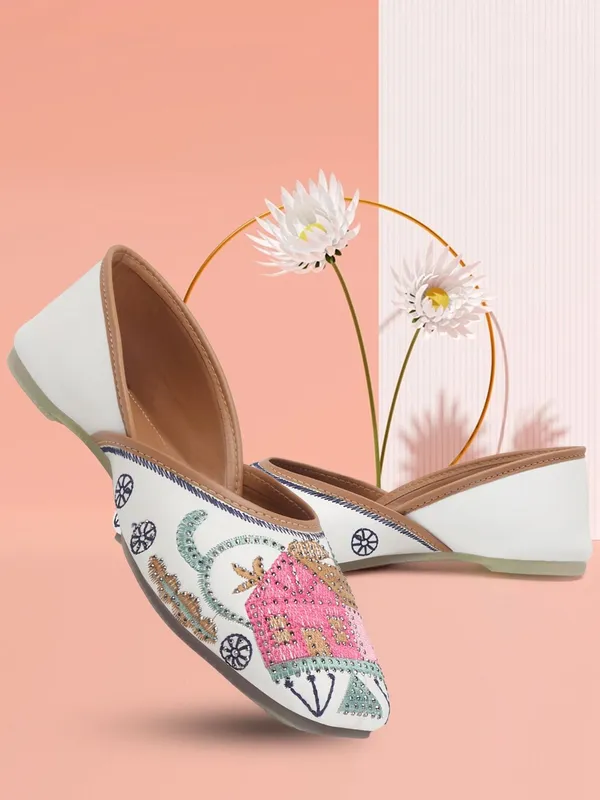 White_Synthetic_Leather_Bellies_For_Women