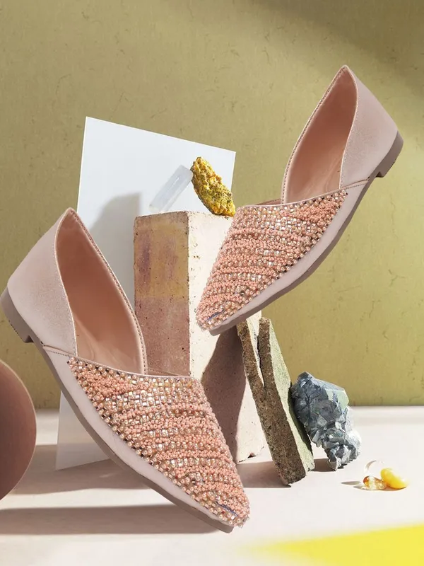 Pink_Synthetic_Leather_Bellies_For_Women