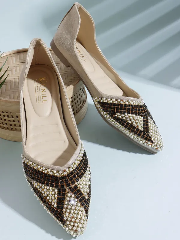 Beige_Synthetic_Leather_Bellies_For_Women