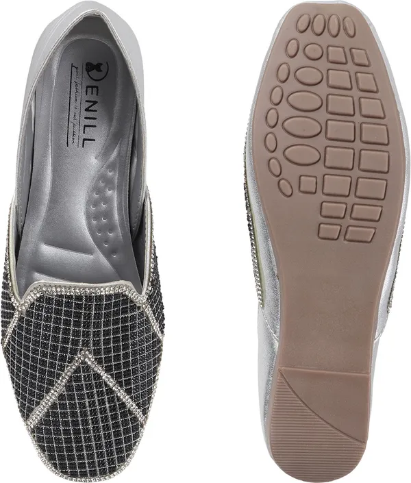 Silver_Synthetic_Leather_Party_Slip_On_Bellies_For_Women