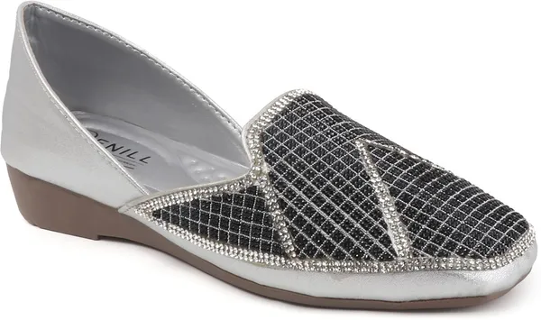 Silver_Synthetic_Leather_Party_Slip_On_Bellies_For_Women
