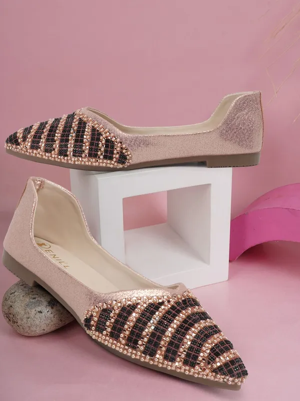Pink_Synthetic_Leather_Bellies_For_Women