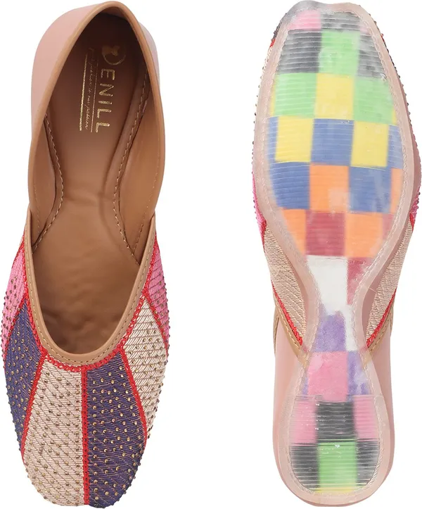 Pink_Synthetic_Leather_Bellies_For_Women