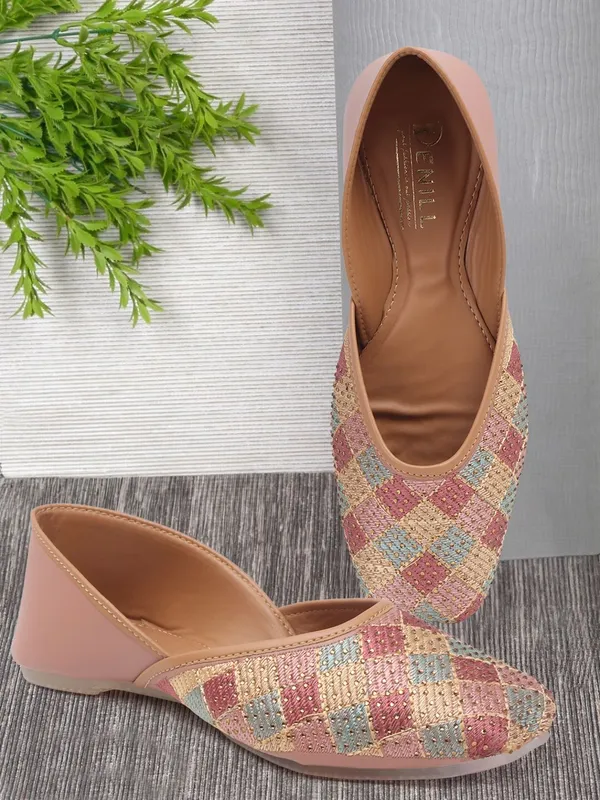 Pink_Synthetic_Leather_Bellies_For_Women