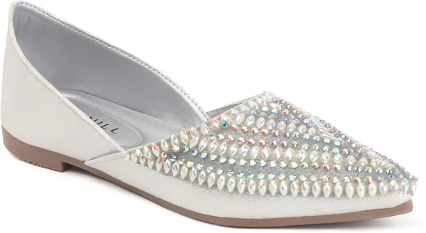 Silver_Synthetic_Leather_Party_Slip_On_Bellies_For_Women