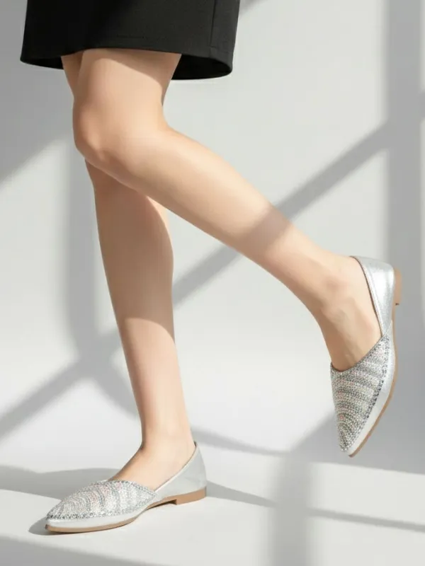 Silver_Synthetic_Leather_Bellies_For_Women