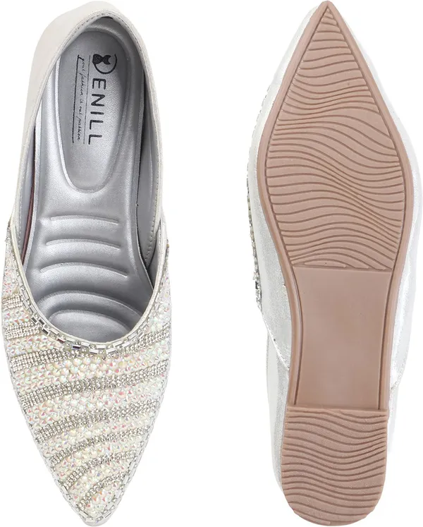 Silver_Synthetic_Leather_Party_Slip_On_Bellies_For_Women