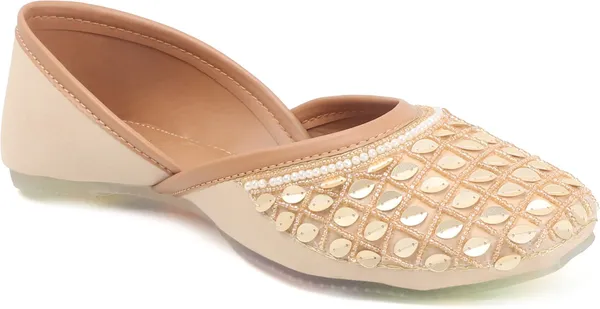 Beige_Synthetic_Leather_Bellies_For_Women
