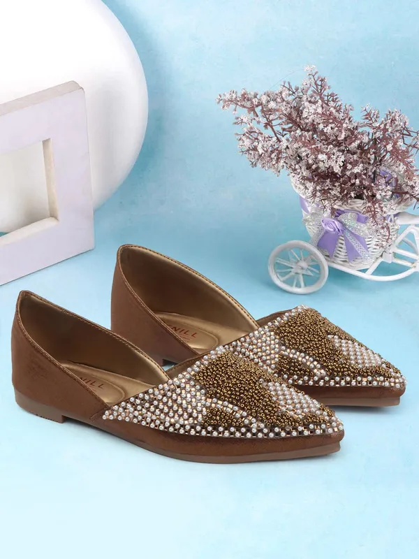 Antique_Synthetic_Leather_Wedding_Slip_On_Bellies_For_Women