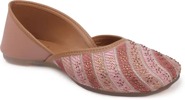 Pink_Synthetic_Leather_Bellies_For_Women