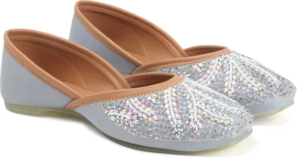 Grey_Synthetic_Leather_Bellies_For_Women