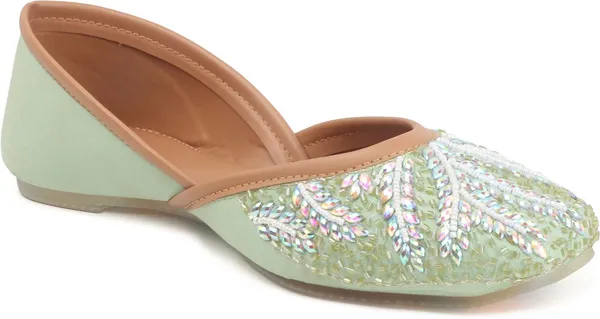 Green_Synthetic_Leather_Bellies_For_Women