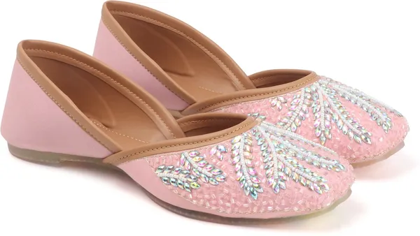 Pink_Synthetic_Leather_Bellies_For_Women