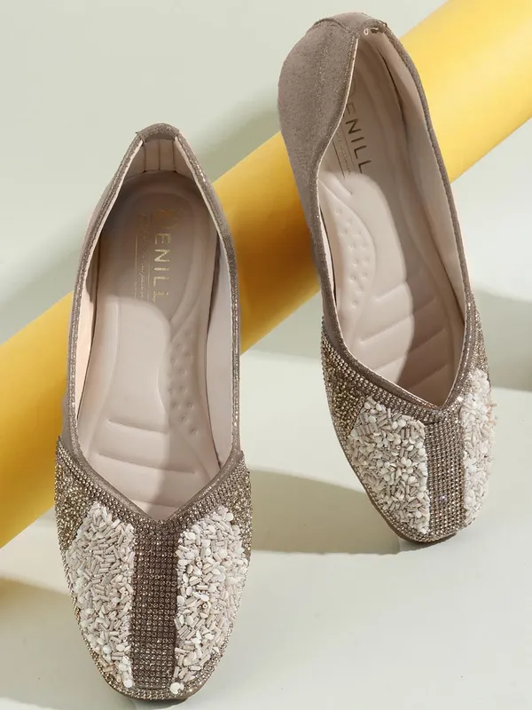 Beige_And_Brown_Synthetic_Leather_Bellies_For_Women