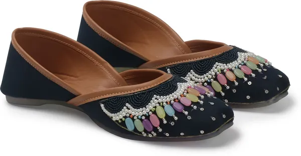 Blue_Synthetic_Leather_Bellies_For_Women