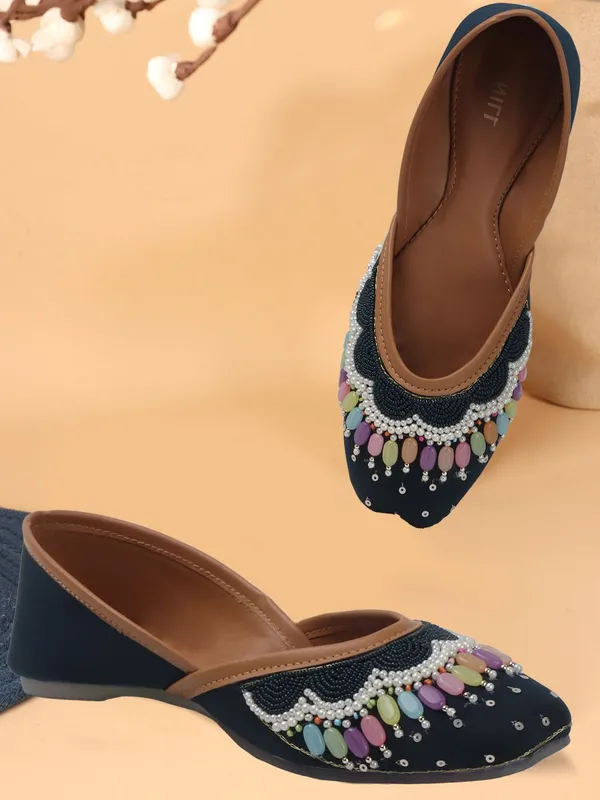 Blue_Synthetic_Leather_Bellies_For_Women