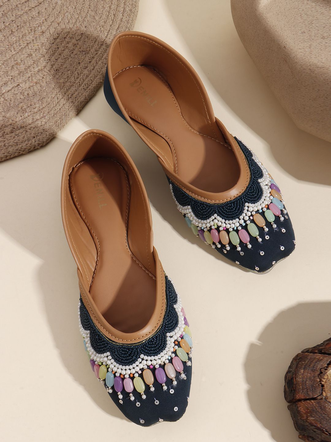 Blue_Synthetic_Leather_Bellies_For_Women