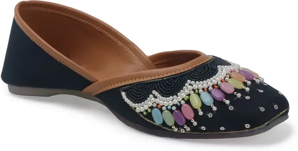 Blue_Synthetic_Leather_Bellies_For_Women