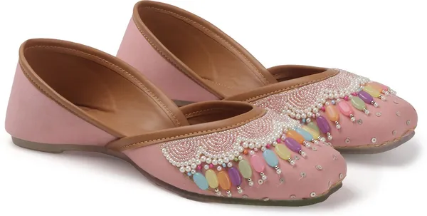 Pink_Synthetic_Leather_Bellies_For_Women