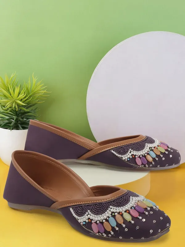 Purple_Synthetic_Leather_Bellies_For_Women