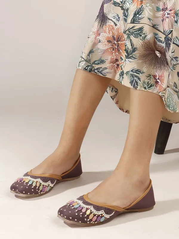 Purple_Synthetic_Leather_Party_Slip_On_Bellies_For_Women