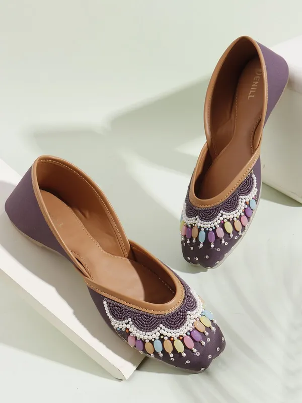 Purple_Synthetic_Leather_Bellies_For_Women