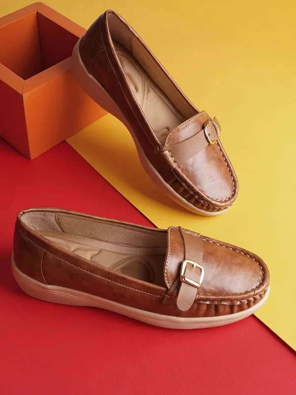Brown_Synthetic_Leather_Casual_Slip_On_Loafers_For_Women