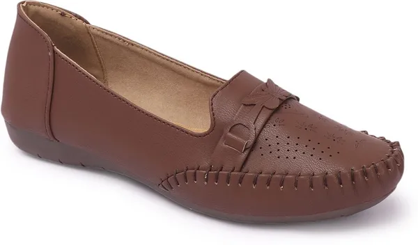 Brown_Synthetic_Leather_Flats_For_Women