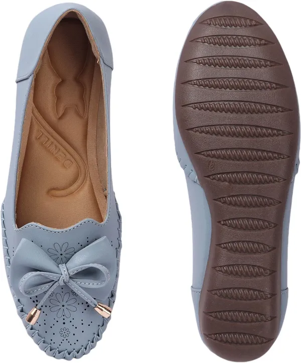 Blue_Synthetic_Leather_Flats_For_Women