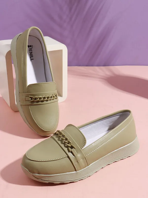 Green_Synthetic_Leather_Bellies_For_Women