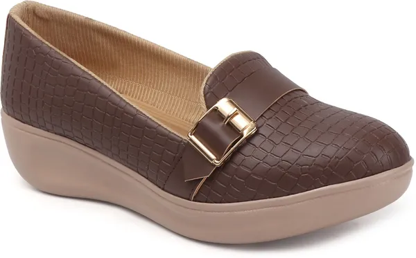 Brown_Synthetic_Leather_Casual_Slip_On_Loafers_For_Women